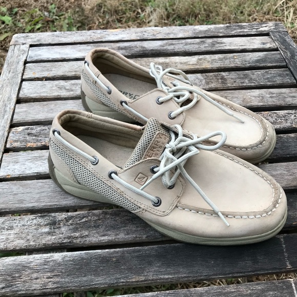 Sperry GIRLS INTREPID Tan Boat Shoes - Picture 2 of 5